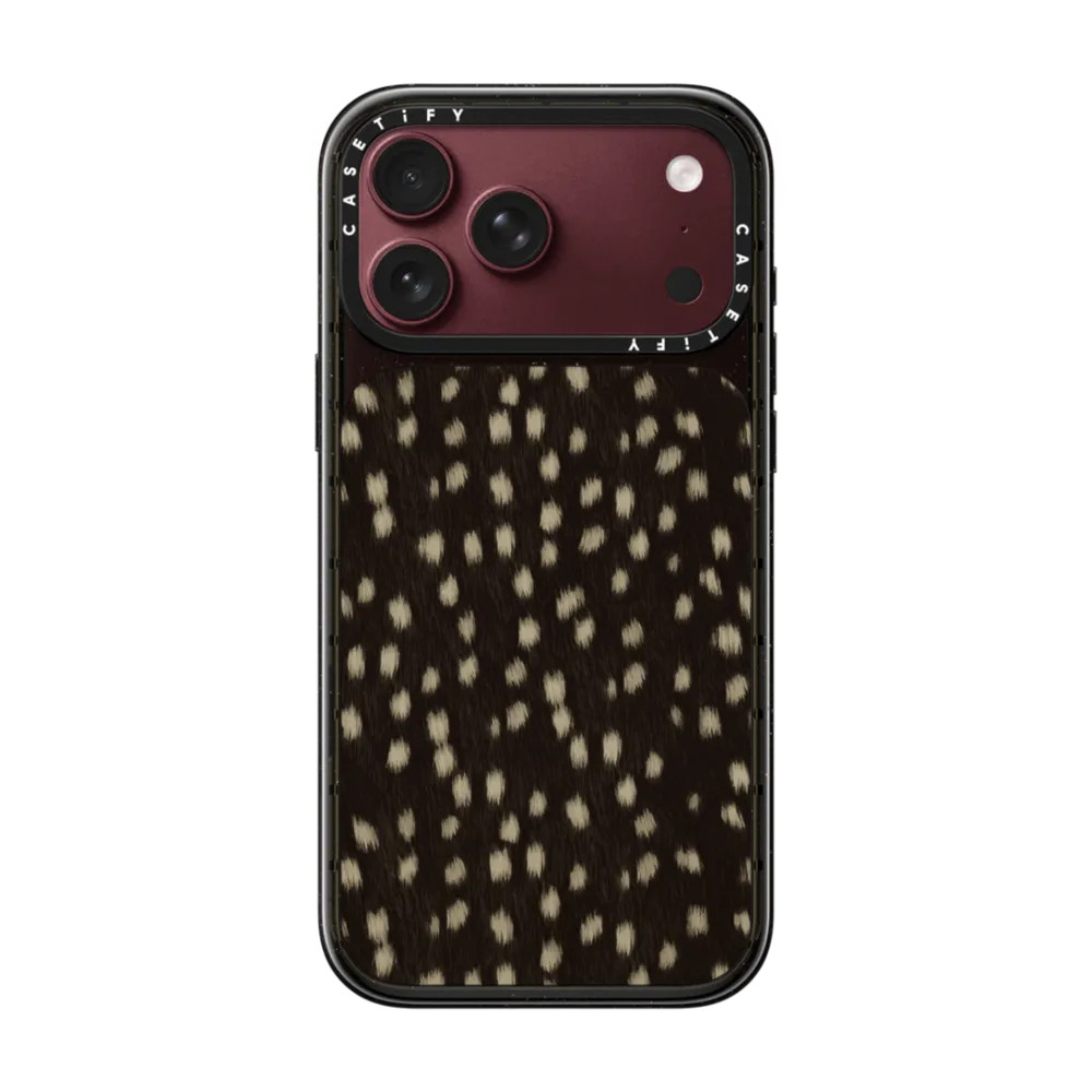 Impact iPhone 18 Pro Max Case MagSafe Compatible - Glossy - Black Fawn Tiny | CASETiFY (Global)