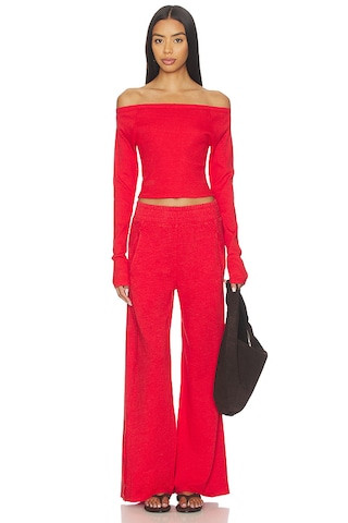 Free People Free People x FP Movement Go To Long Sleeve Set in Victory Red from Revolve.com | Revolve Clothing (Global)