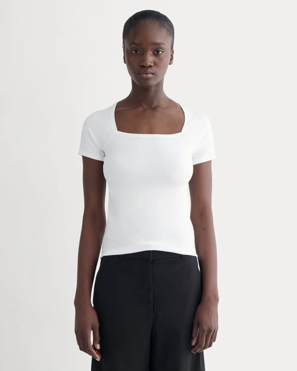 The Form Square-Neck Top | White | Everlane