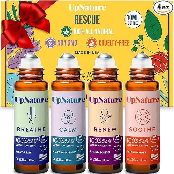 UpNature Self Care Gifts for Women & Men – Stress Relief Gifts Roll On Essential Oil Set, Relax... | Amazon (US)