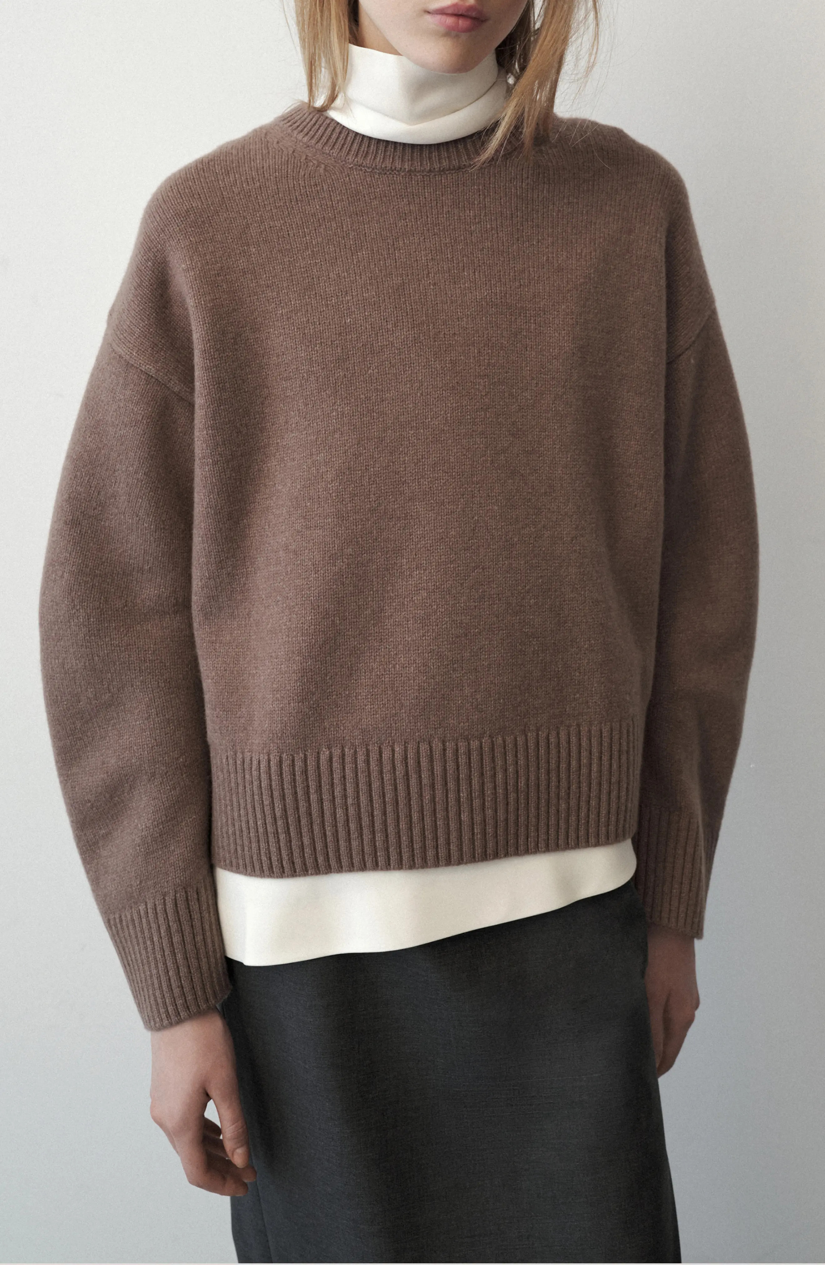 MANGO Rounded Neck Wool Blend Sweater (Women) | Nordstrom | Nordstrom