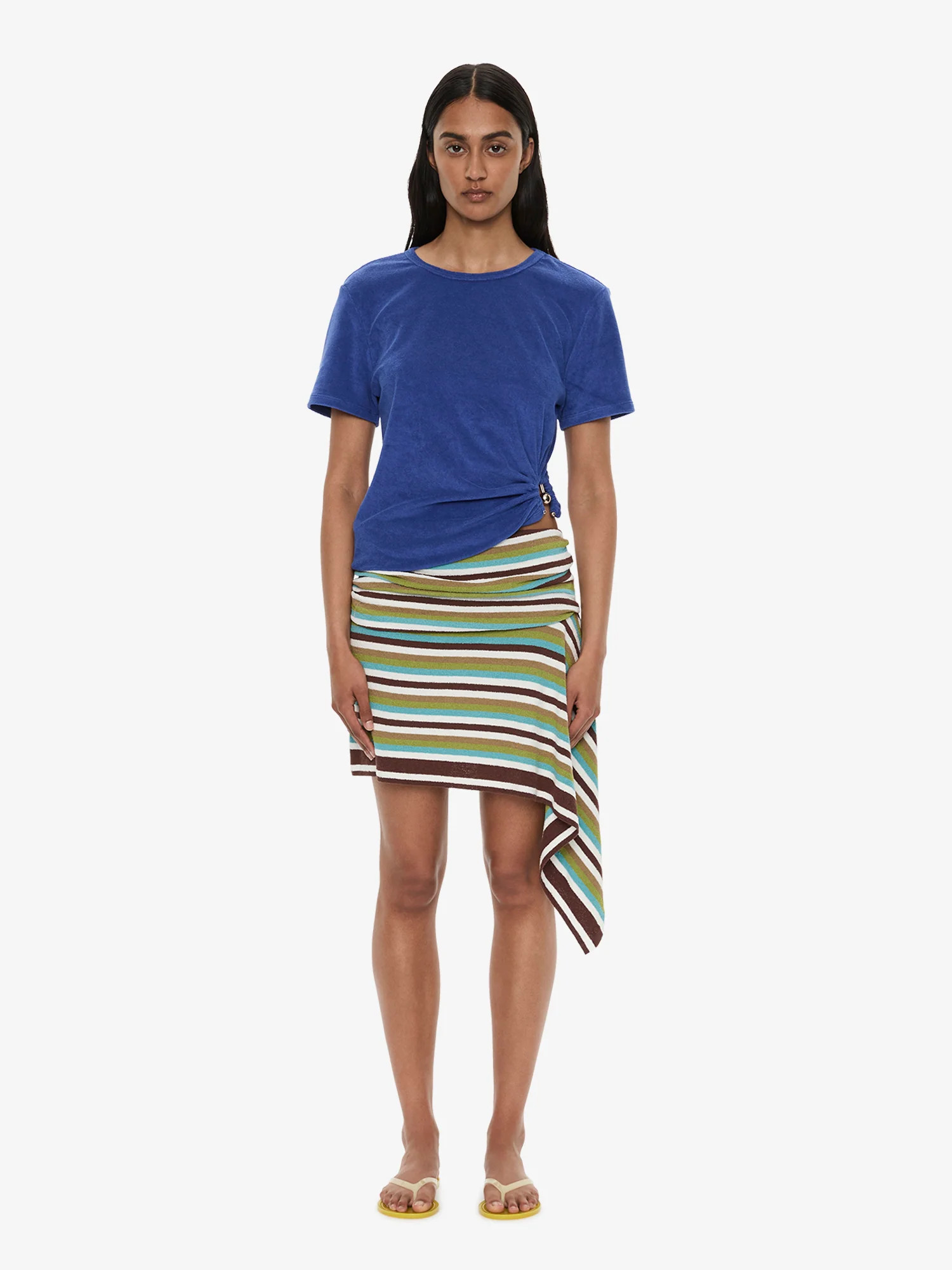 Christopher Esber | Stripe Knit Extension Drape Mini Skirt | Christopher Esber (Global)