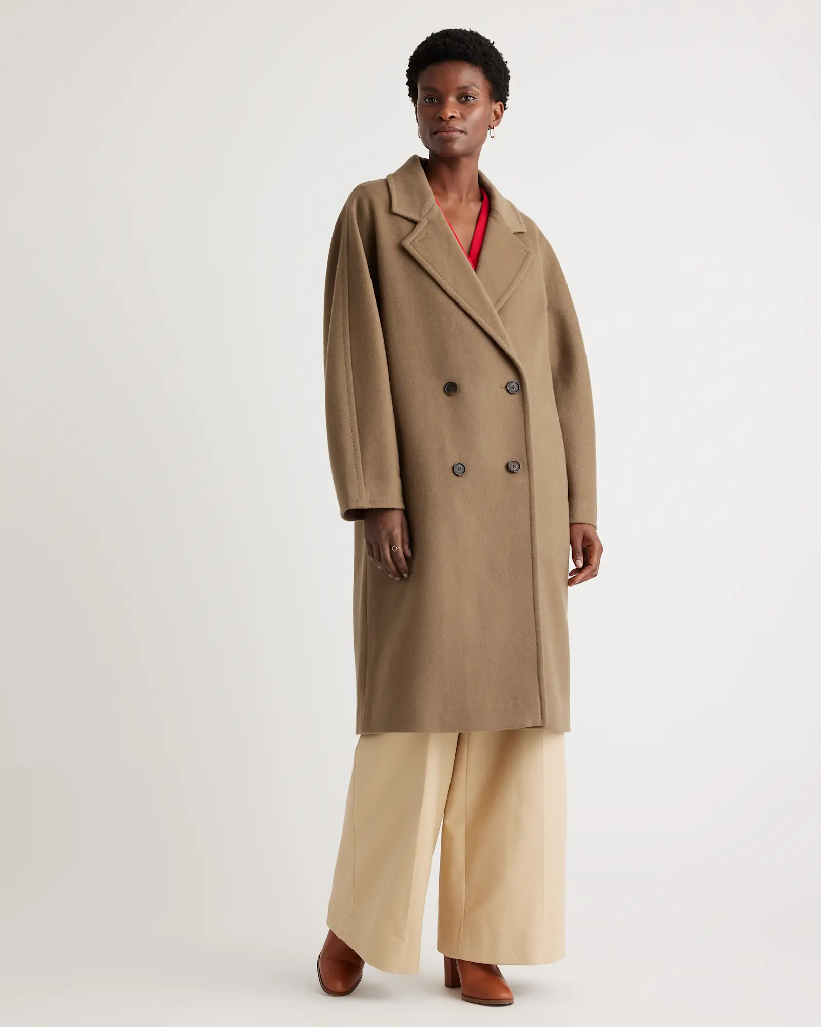 Italian Wool Double-Breasted Slouch Coat | Quince