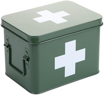 Lassos Boutique Retro Enameled First Aid Box for Medicine Storage and Home Decor with Lid and Rem... | Amazon (US)