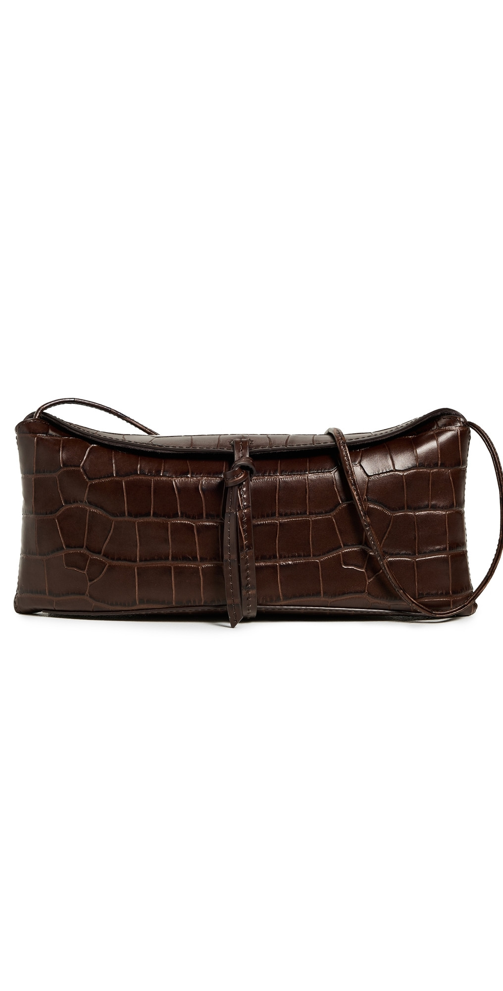 STAUD Eve Clutch Espresso Croco One Size | Shopbop