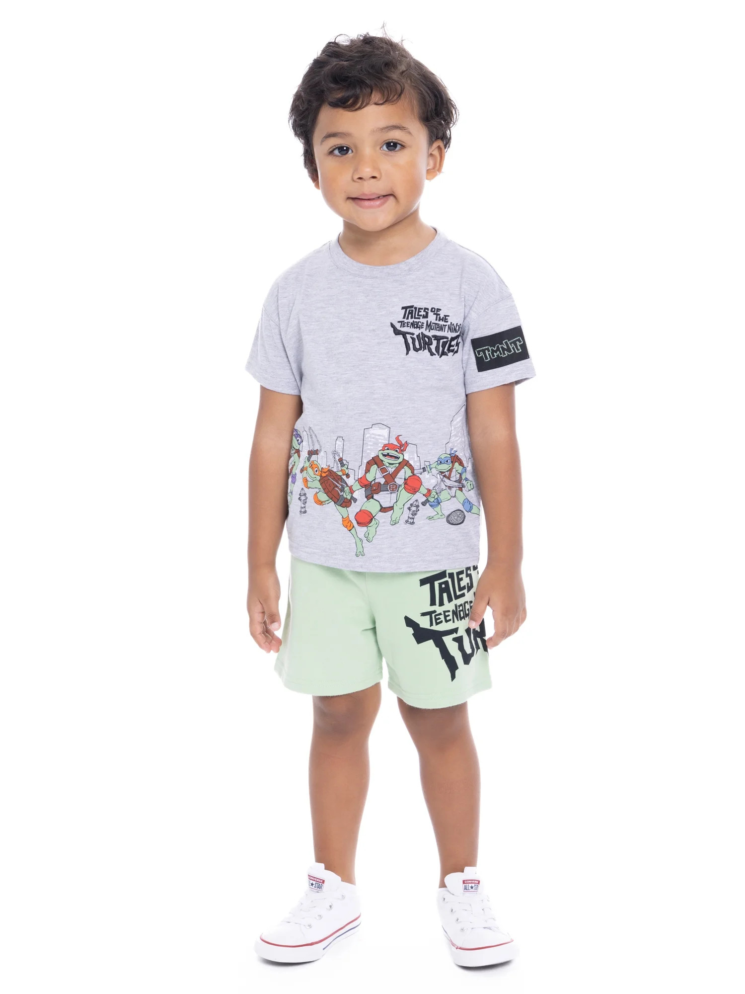 Teenage Mutant Ninja Turtles Toddler Graphic Tee and Shorts Set, 2-Piece, Sizes 12M-5T | Walmart (US)