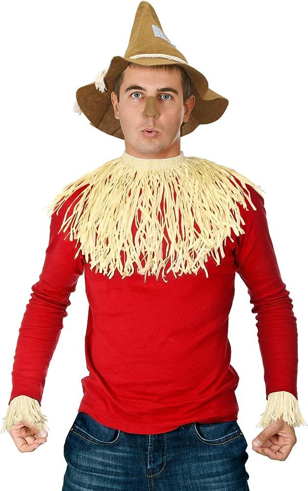 Straw Scarecrow Costume Kit with Scarecrow Hat Fake Straw for Scarecrow Costume | Amazon (US)