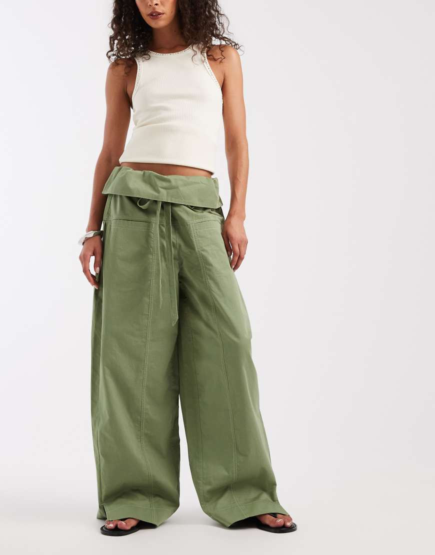 Free People fisherman pants in mistletoe-Green | ASOS (Global)