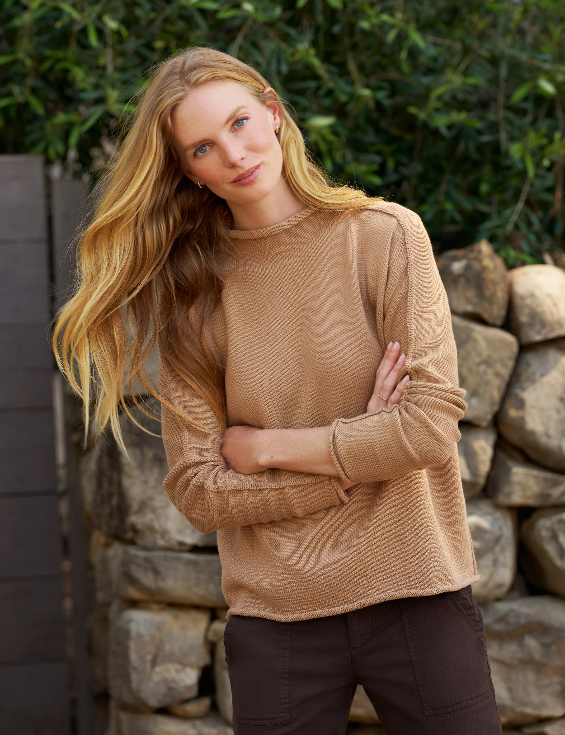 MONTEREY Camel, Pure Italian Cotton | Frank & Eileen