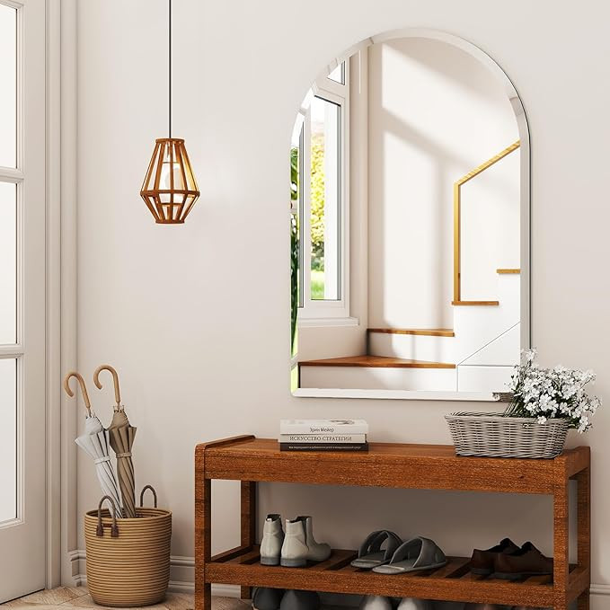 Arch Frameless Bathroom Mirror, 24"x36" Wall Mounted Mirror for Bathroom, Frameless Vanity Mirror... | Amazon (US)