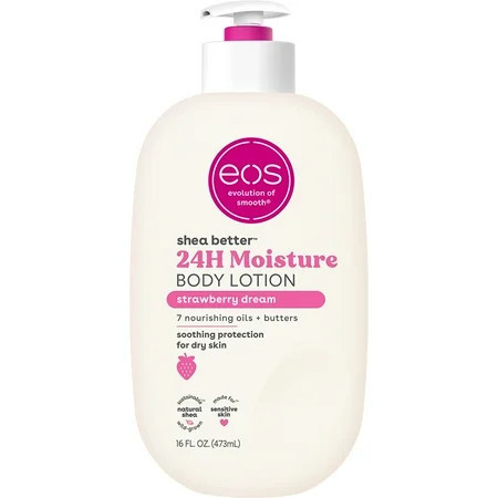 eos Shea Better Body Lotion for Dry Skin, Strawberry Dream, 16 fl oz | Walmart (US)