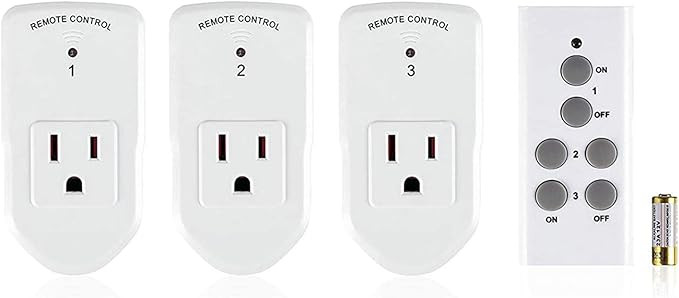BN-LINK Wireless Remote Control Electrical Outlet Switch for Lights, Fans, Christmas Lights, Smal... | Amazon (US)