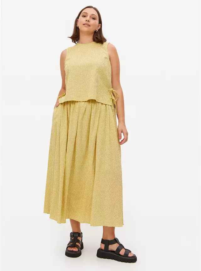 Yellow Gingham Printed Co-ord Midaxi Skirt 14 | Tu Clothing