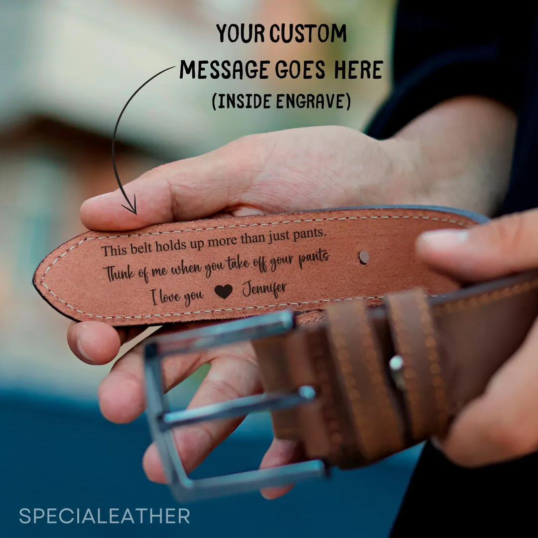 Personalized Leather Belt - Personalized Gift for him Unique Gift for Father Day, Birthdays Gift,... | Etsy (US)