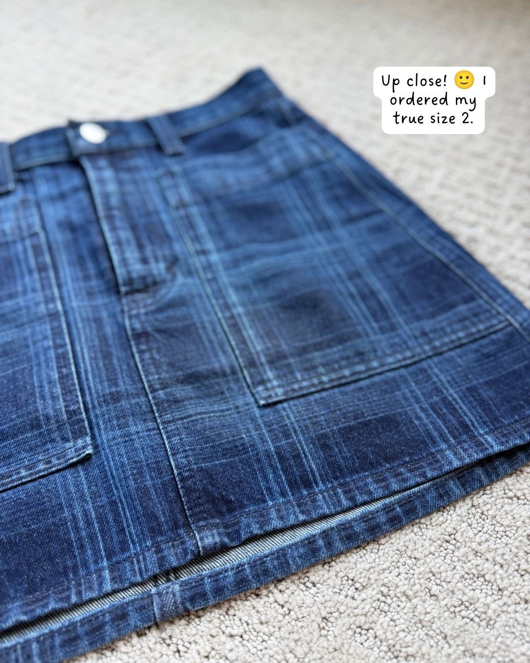 This denim skirt is perfectly subtle plaid and a great piece for fall! I'm in a size 2 - TTS.

#LTKgrwm #LTKSeasonal #LTKOver40