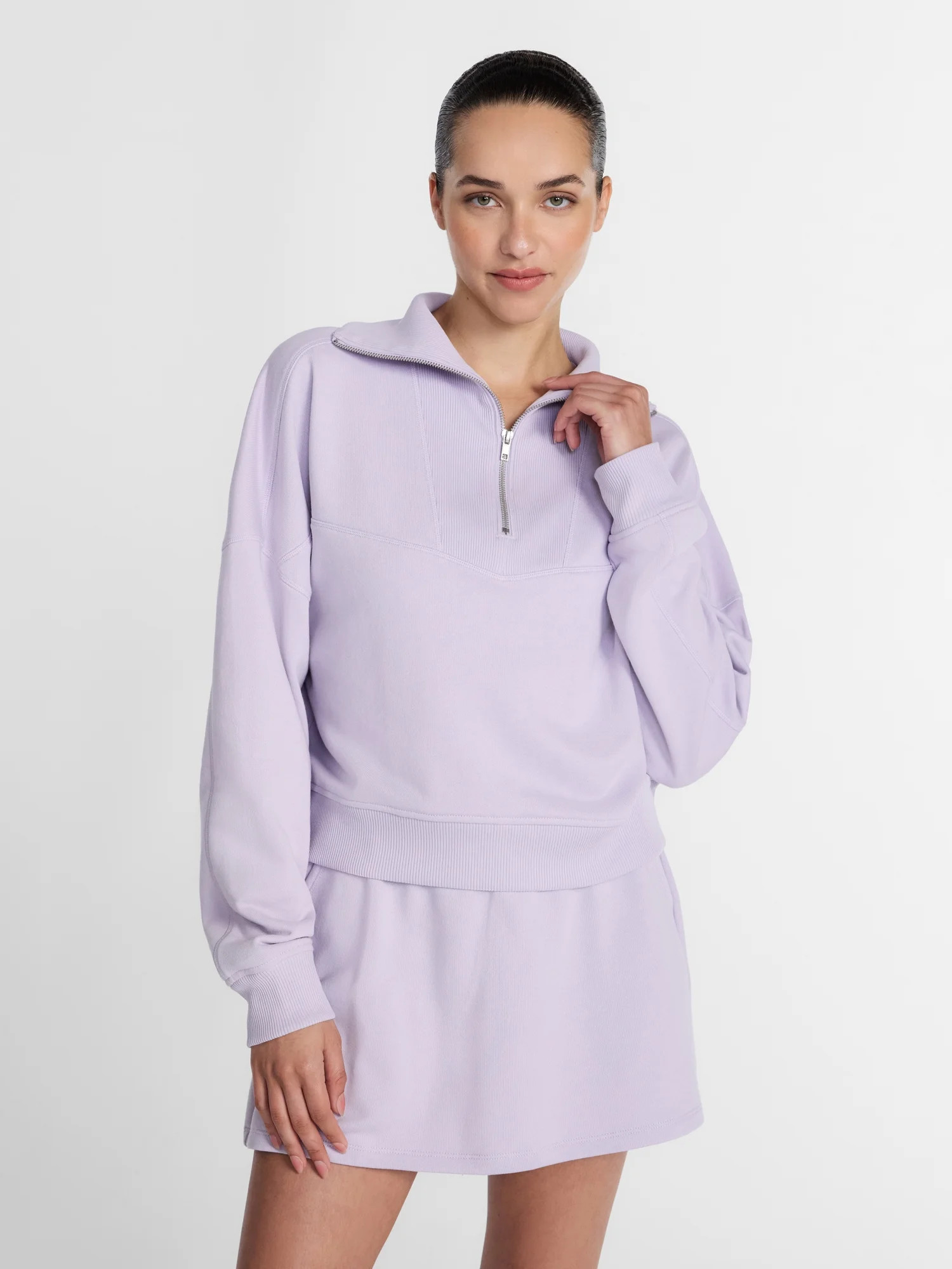 Athletic Works Women's and Women's Plus Quarter-Zip Sweatshirt, Midweight, Size XS-4X | Walmart (US)