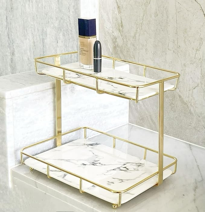 Bathroom Organizer Countertop Perfume Organizer Makeup Organizer Cosmetics Storage Display Rack V... | Amazon (US)