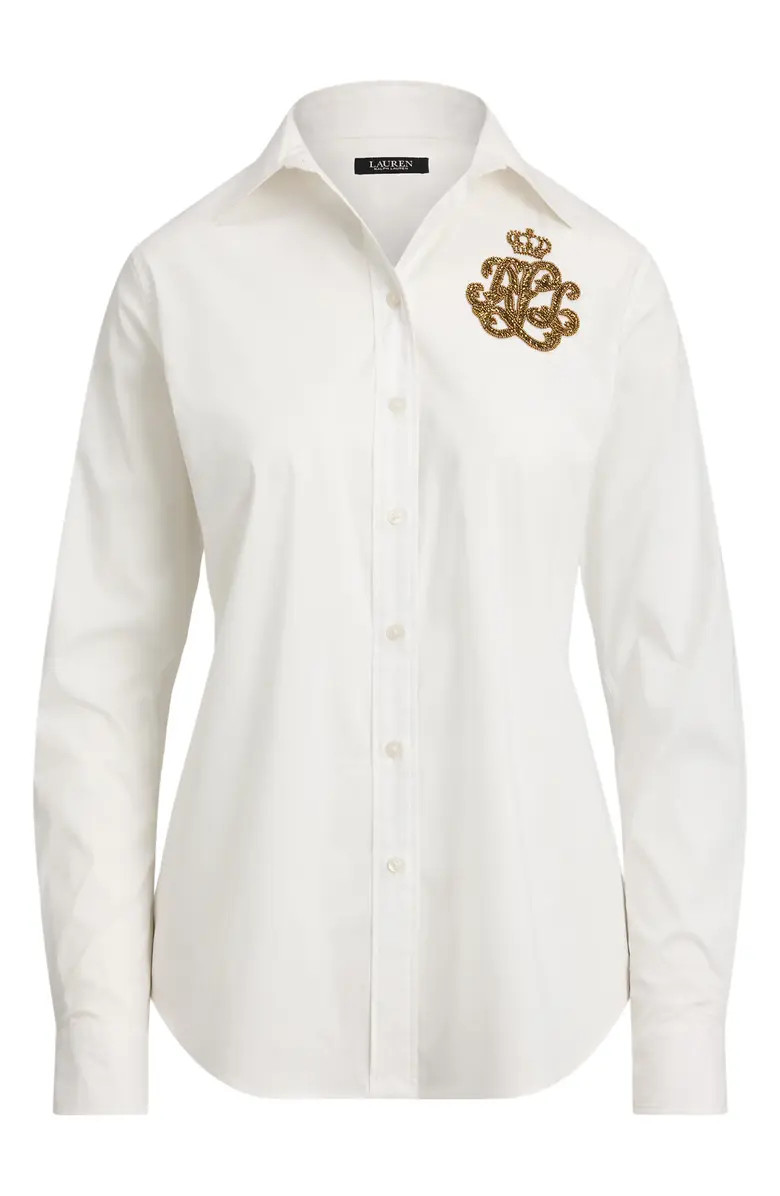 Lauren Ralph Lauren Beaded Logo Shirt | Nordstrom | Nordstrom