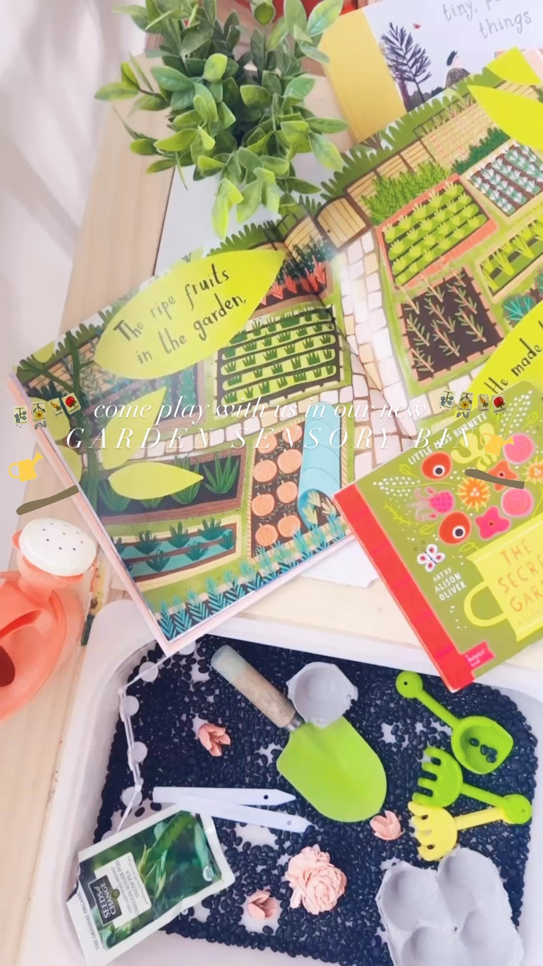 t h e  c u t e s t  (& most fun! 🤩 ) little garden 🪴 sensory bin 🪏 just in time to welcome in the spring season 🌸 here on the farm!! 🚜👩‍🌾🤎 I just used some dried black beans 🫘 and garden tools I had laying around the yard 🏡 to go with some springtime books 📚 and these little ones 👶🏼🩵 have been play play playing all morning long 🫶🏽 - planting their seeds 🌱, watering 💦 them, and talking about how they grow!! 🌿 Highly recommend trying this one with your littles, too!! 💖

#LTKmomlife #LTKKids