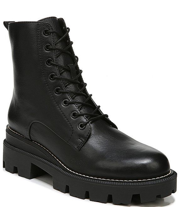 Garret Waterproof Lug Sole Leather Combat Booties | Dillards