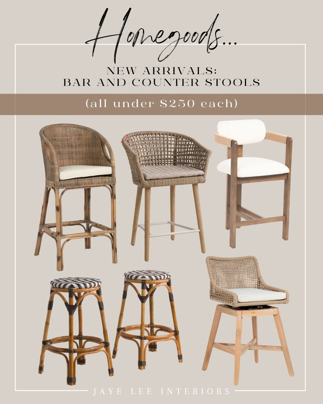 Save hundreds on top-quality, highly-durable bar and counter stools! The bar stool and counter stool edit... Bar stools, counter stools, high back counter stool, kitchen counter stool, kitchen island seating, dining chairs, dining furniture, counter height stool, bar height stool, black leather stool, natural woven stool, traditional bar stools, swivel bar stool, coastal home styling, kid-friendly furniture, designer furniture, designer bar stools, Furniture Sale, Homegoods, Marshall's TJ Maxx #Maxxinista

#LTKHome#LTKSaleAlert#LTKFamily#LTKStyleTip 

 