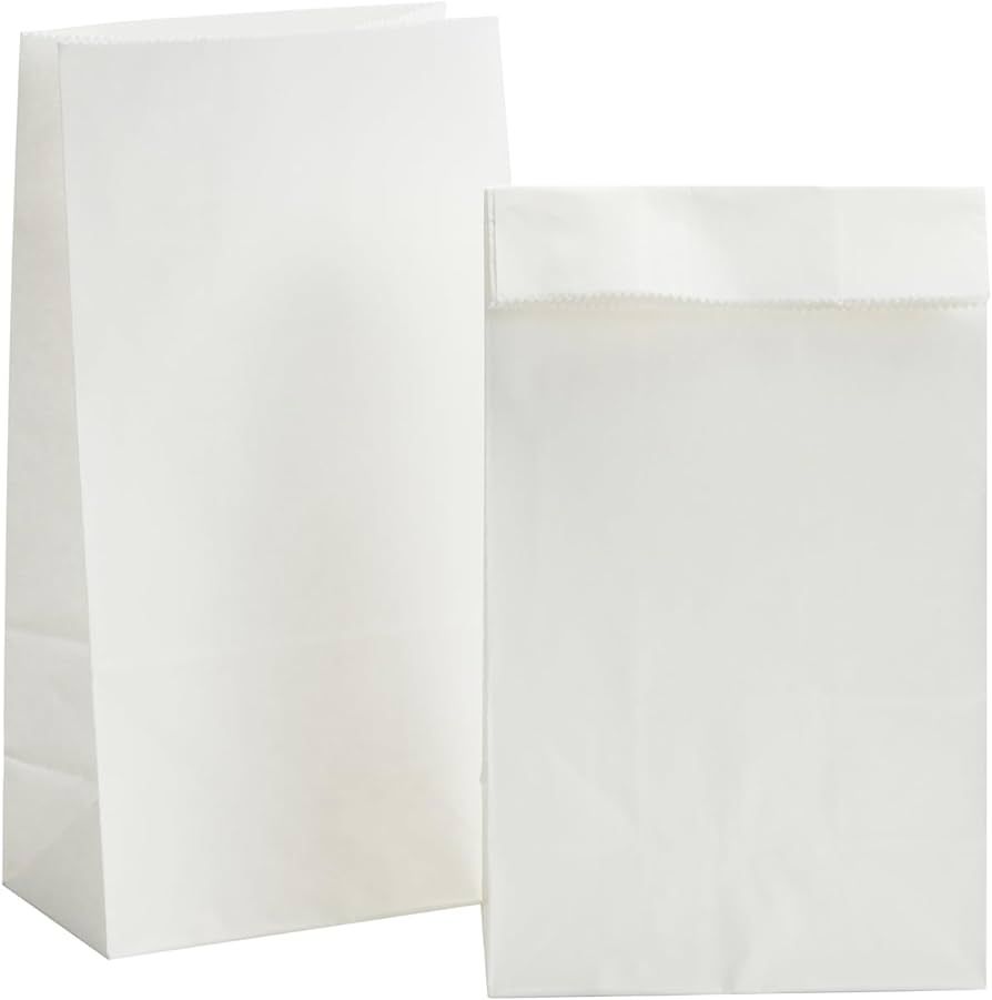 3.5 X 2.2 X 7.1 Inch 50PCS White Paper Bag Favor Treat Bags for Packaging Party Christmas Wedding... | Amazon (US)