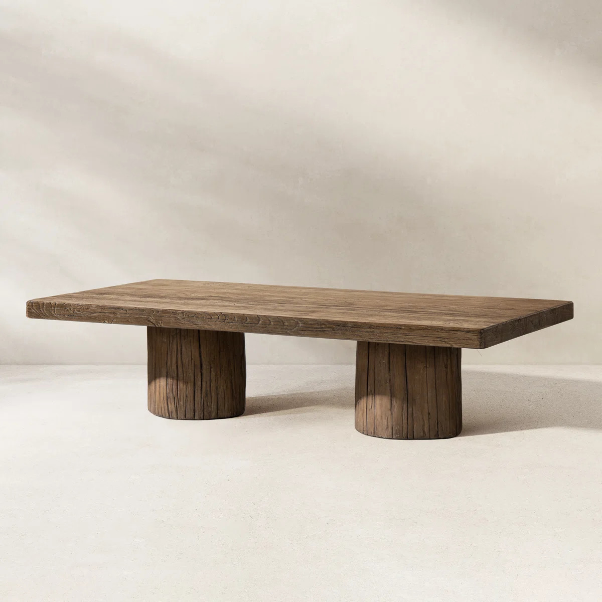 Arbor 60" Solid Reclaimed Elm Tree Trunk Pillar Coffee Table | Wayfair North America