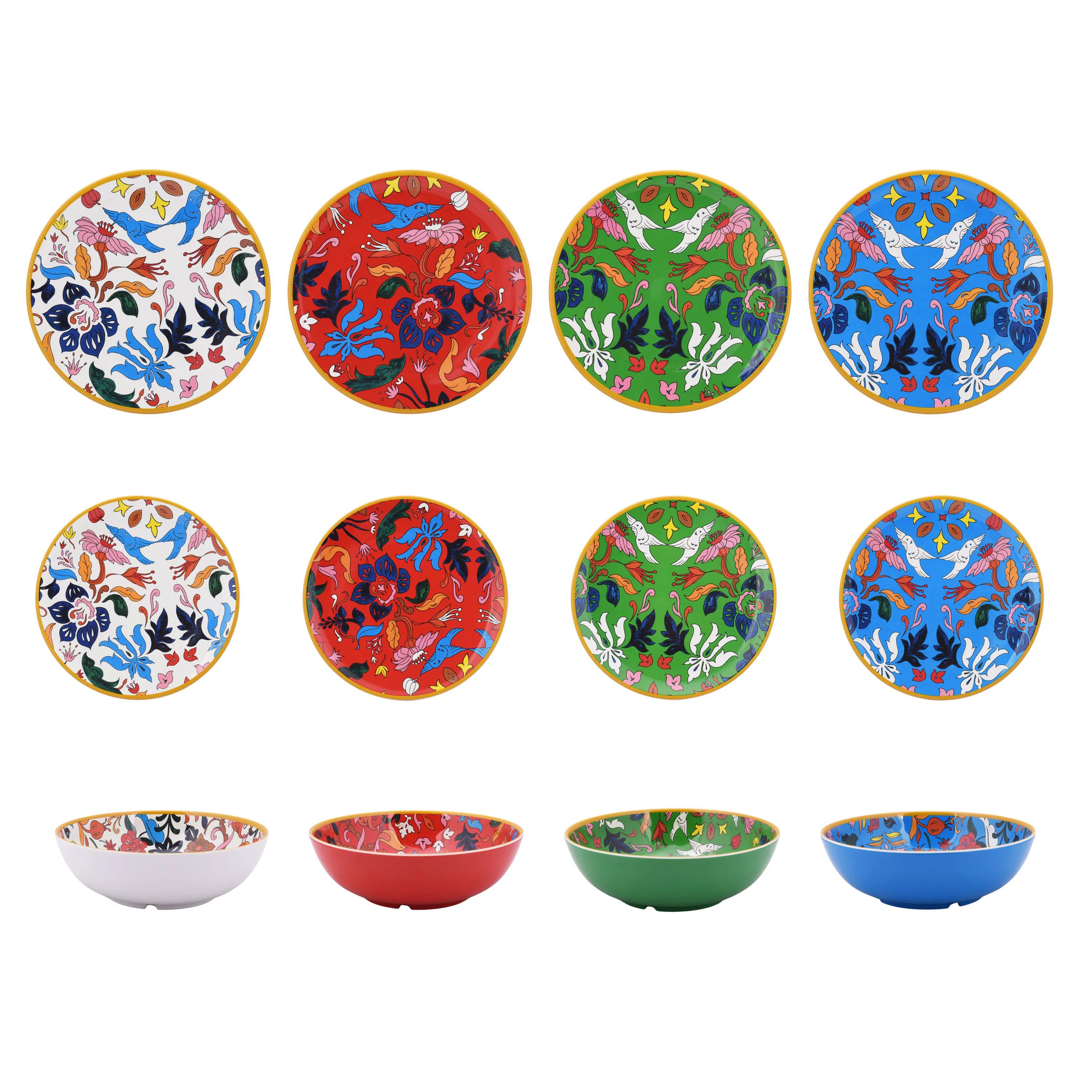 Sofia Home 12-Piece Melamine Dinnerware Set, Isla De Baru by Sofia Vergara | Walmart (US)