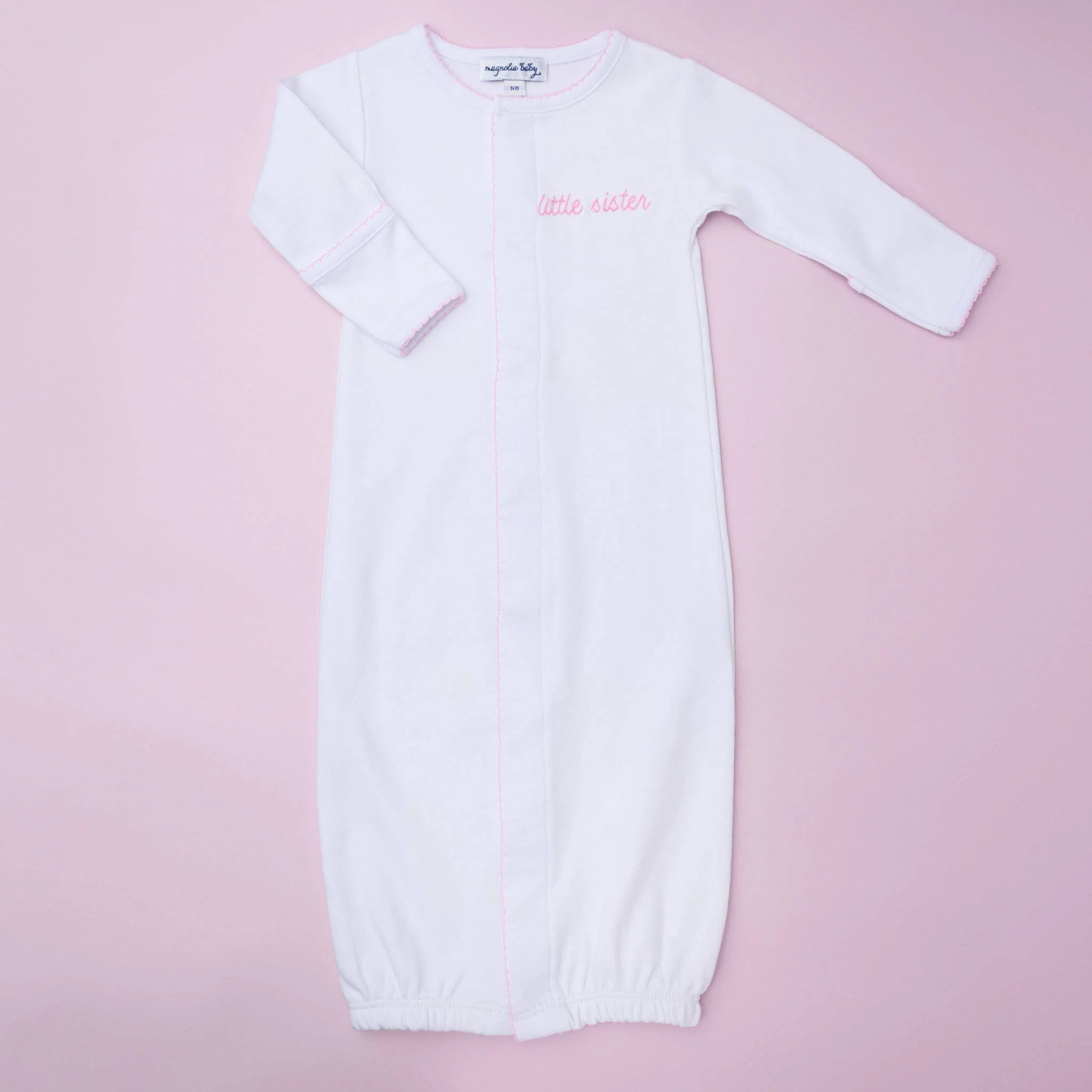 Little Sister Embroidered Converter: 3 Months | Persnickety