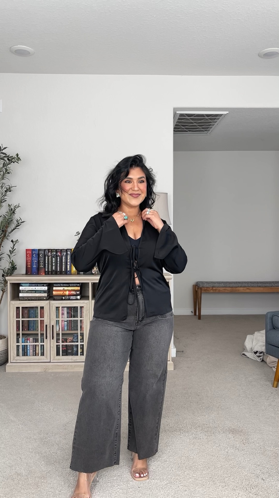 Amazon outfit! I’m 5’1”, size 12. // Wearing a large in the top and a size 12 in the jeans, both true the size. // Bra is also linked and I’m a 36D wearing a size XL. // Shoes are true to size and so comfy. 

#LTKPetite #LTKFindsUnder50 #LTKMidsize