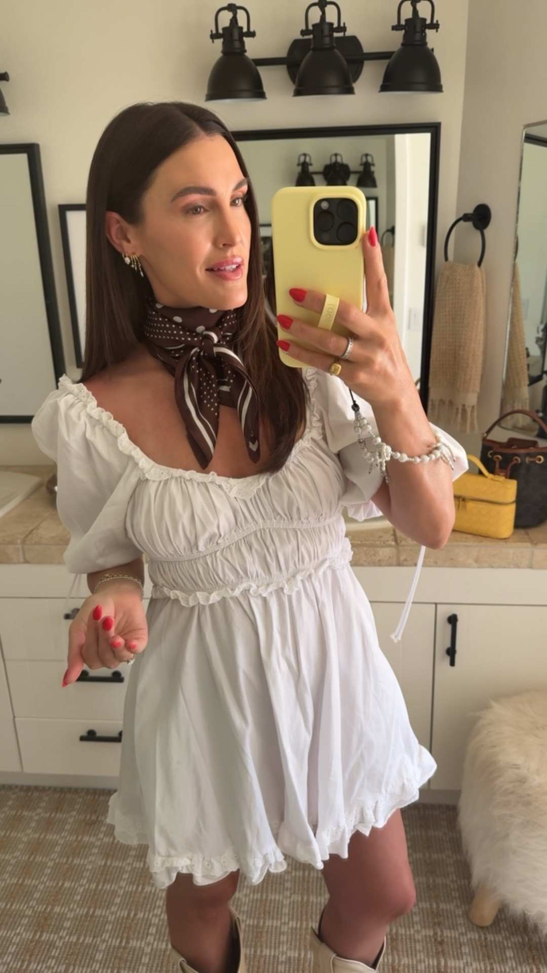 White summer dress and cowboy boots for a date night 🤍 wearing a small 

Country concert outfit

#LTKootd