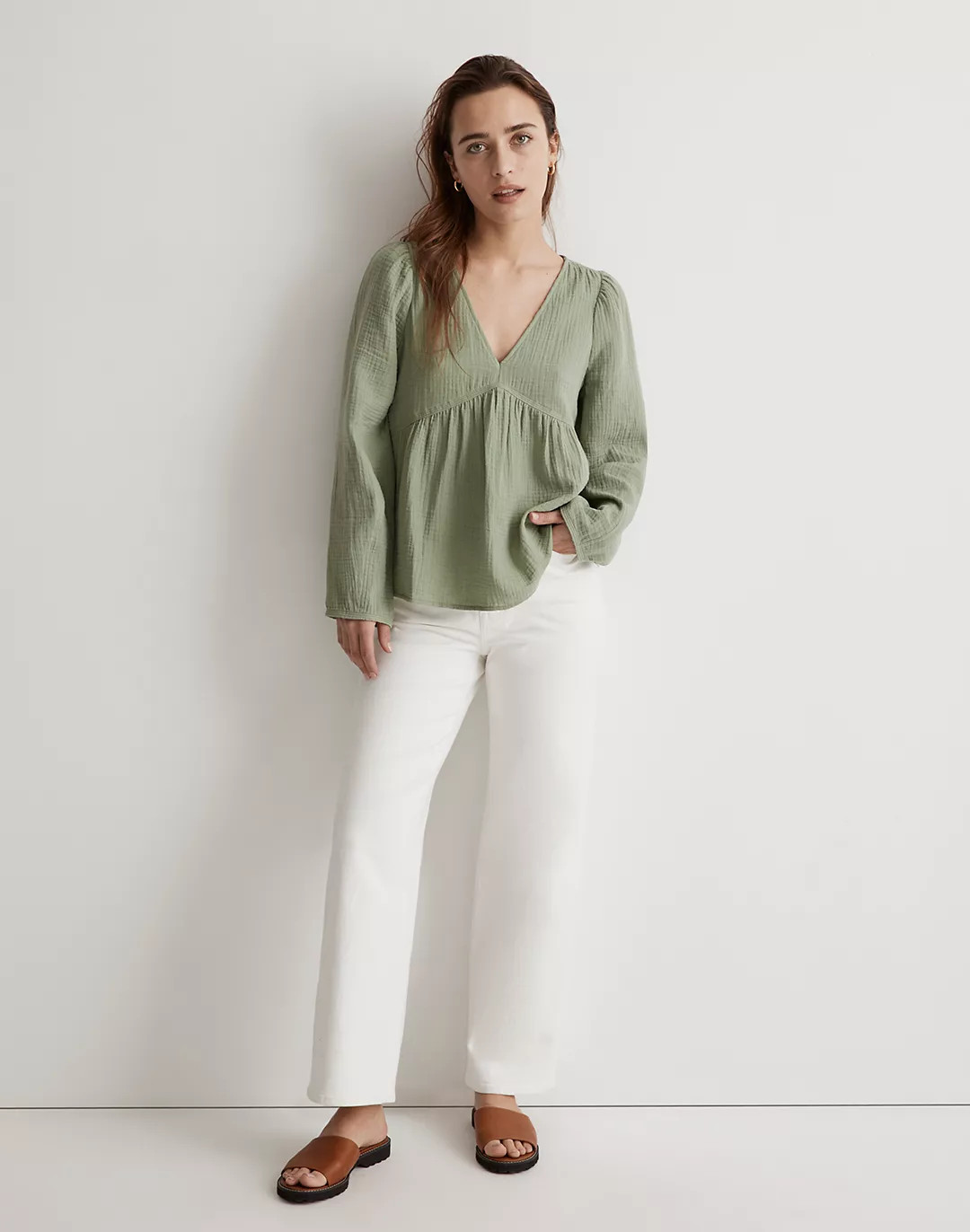 Lightspun Peasant Top | Madewell