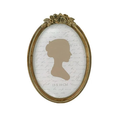 Sunlit Vintage Picture Frame 5x7 Inch, Oval Antique Photo Frames with Glass Front, Luxury Photo Display, Tabletop Wall Hanging, Gift Ideas, Bronze Rose | Walmart (US)