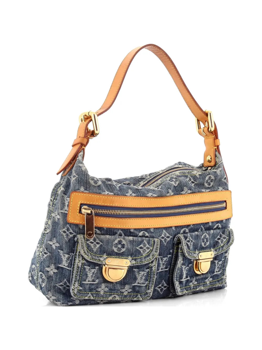 Louis Vuitton Pre-Owned Baggy Handbag Denim PM hobo bag - Blue | Farfetch Global