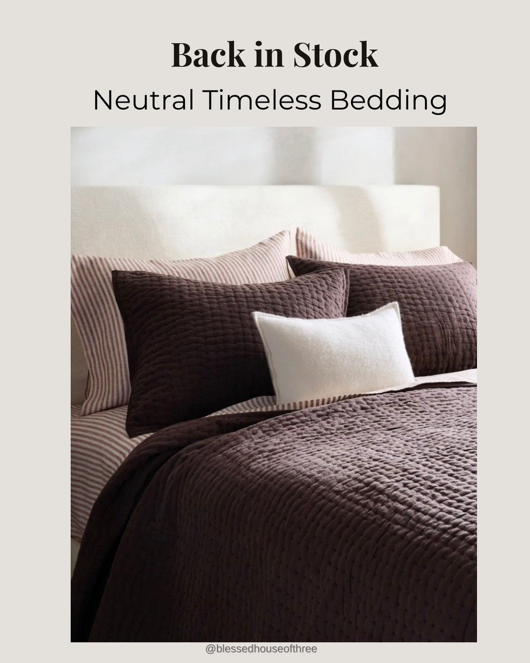 🤍 This neutral bedding set sells out every single time it restocks — the color, texture, and timeless look make it perfect year-round. I love how it adds warmth without feeling heavy and works with any neutral bedroom style. If you’ve been waiting, now’s the time — save this post so you don’t miss it next time it goes out of stock again.

neutral bedding set, timeless bedroom decor, cozy neutral bedroom, back in stock bedding, minimalist bedroom ideas, brown neutral quilt, modern neutral home decor, layered bedding ideas, affordable luxury bedding, warm neutral bedroom aesthetic, classic bedroom styling, bedding that sells out, neutral home finds

#LTKHome