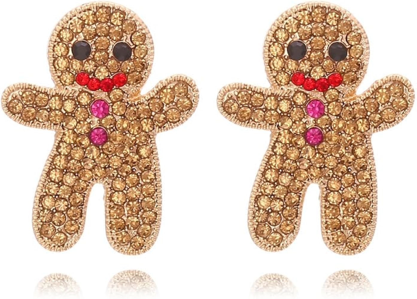 Christmas Sparkly Crystal Dangle Earrings Cute Christmas Tree Reindeer Earrings Colorful Xmas Fes... | Amazon (US)