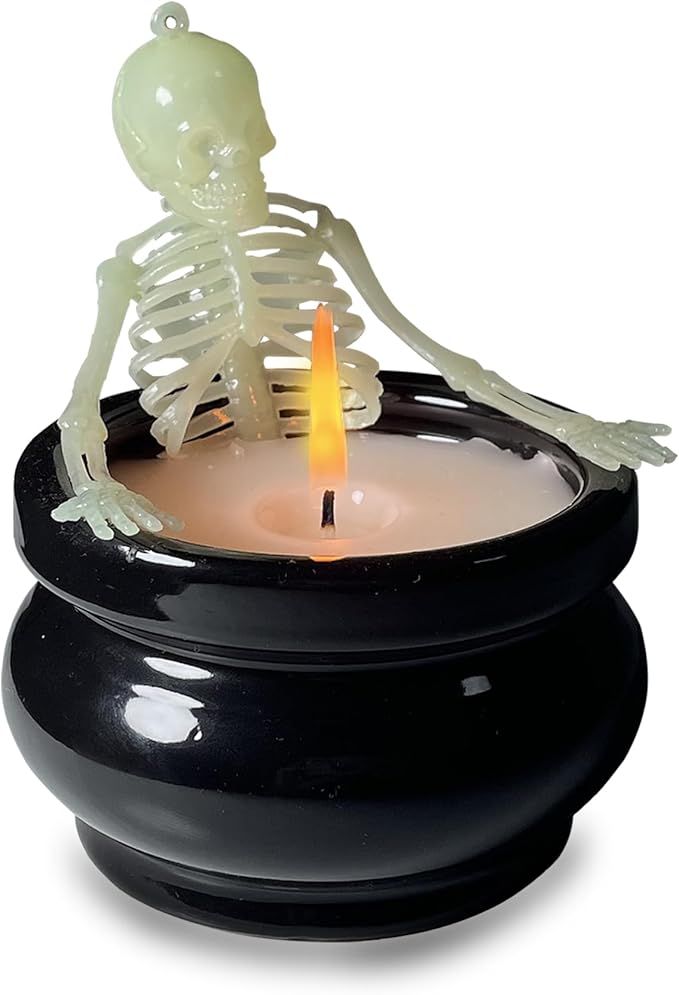 PPbuky Skeleton Candles, Gothic Bar Candle Horror Skull Candle for Desk Spooky Decoration Jar Can... | Amazon (US)