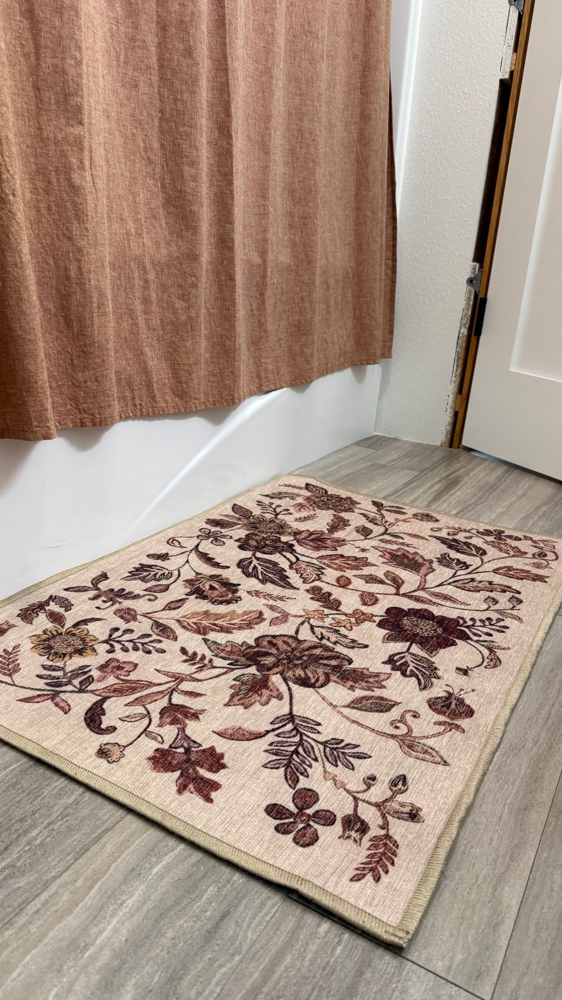 got a new rug for a bathroom and i am obsessed !! the flower details are so cute🌺

#LTKHome