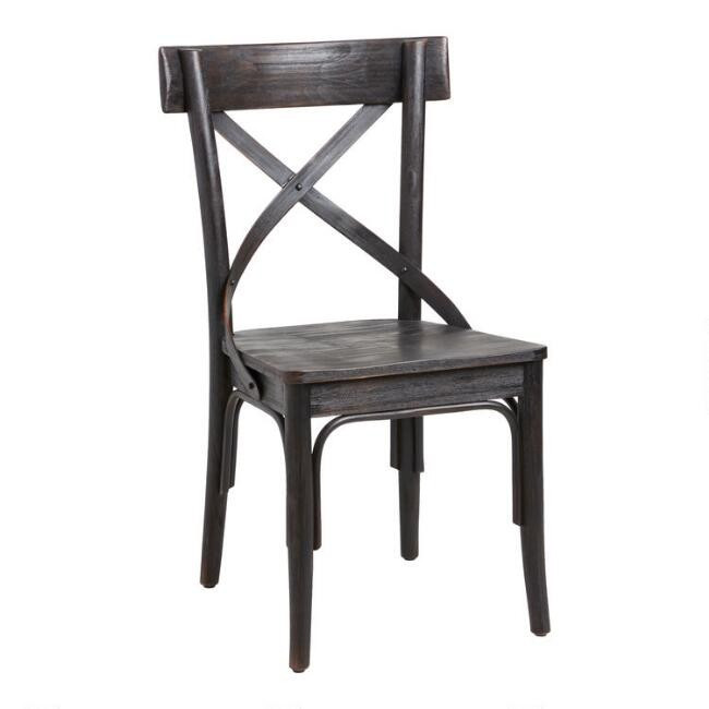 Distressed Wood Bistro Dining Chair Set of 2 | World Market