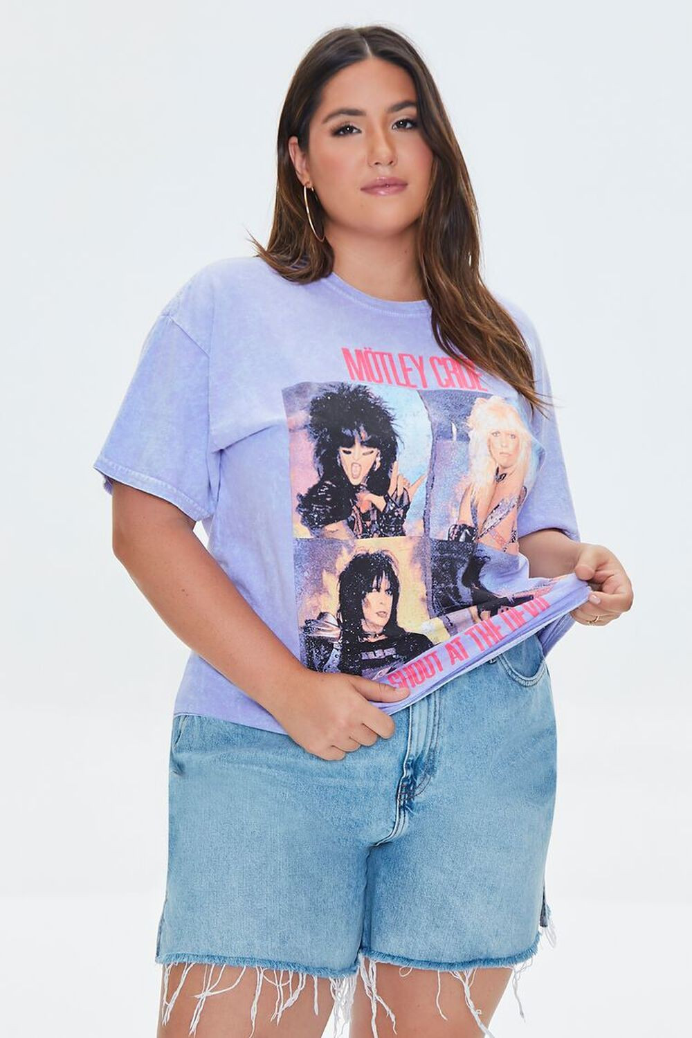 Plus Size Denim Frayed Shorts | Forever 21 (US)