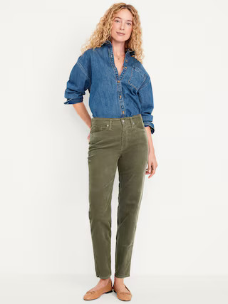 High-Waisted OG Straight Corduroy Ankle Pants | Old Navy (US)