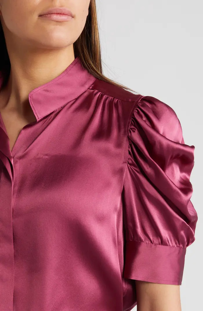 Gillian Silk Button-Up Shirt | Nordstrom
