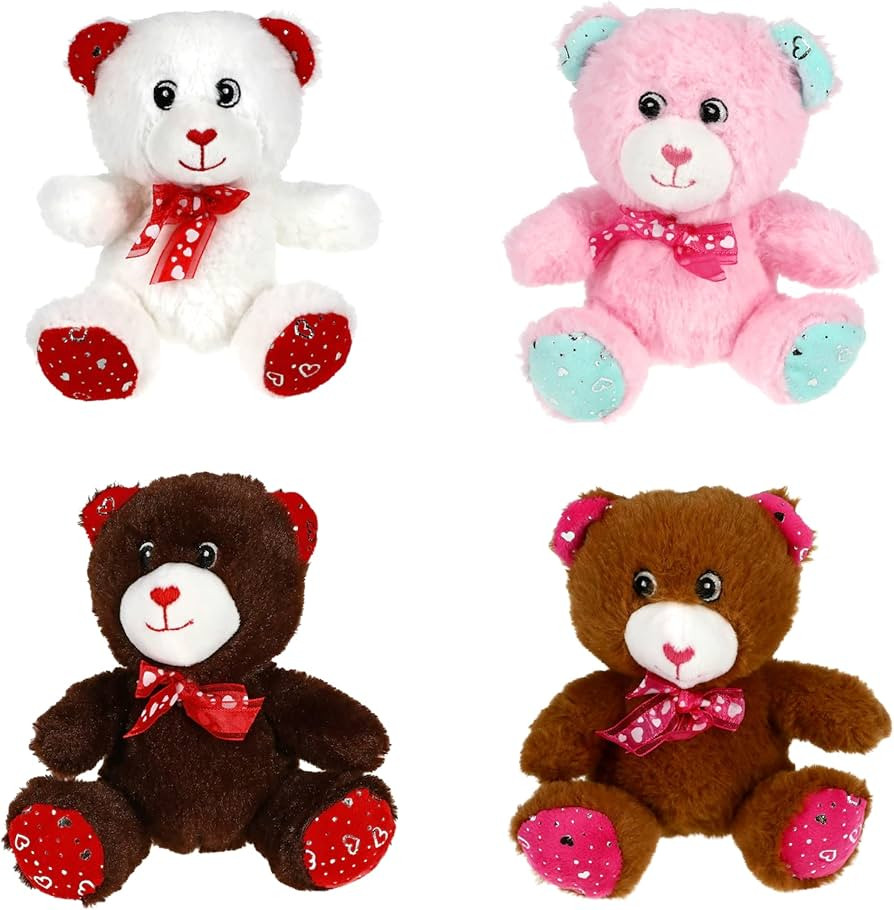 Valentines Chocolate Scented Bears, 7 in~4 Assorted Colors | Amazon (US)