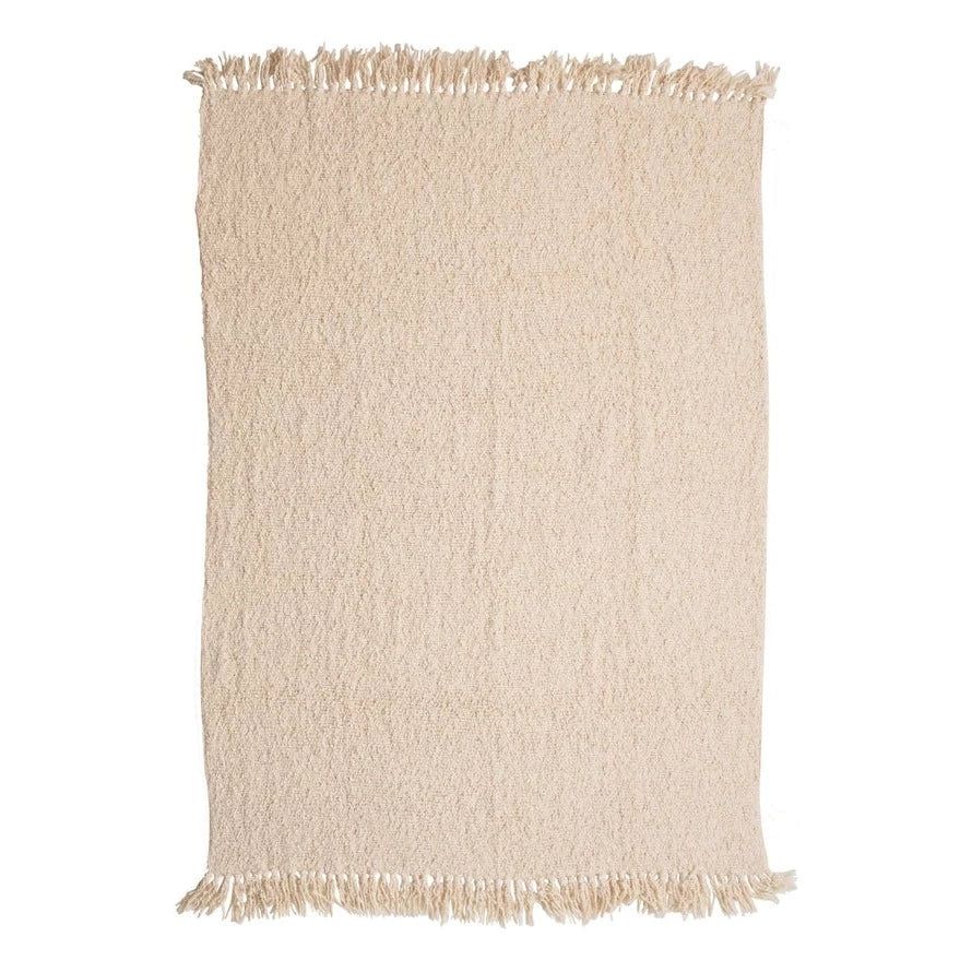 Cream Boucle Throw | APIARY by The Busy Bee