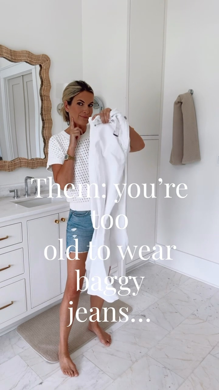 Too old to wear baggy jeans? No thank you! I love this lightweight pair that has its own belt. I am 5’11” in 27 tall. If between waist sizes go down. Small tee. Jelly sandals true to size.

#LTKgrwm #LTKTall #LTKSaleAlert