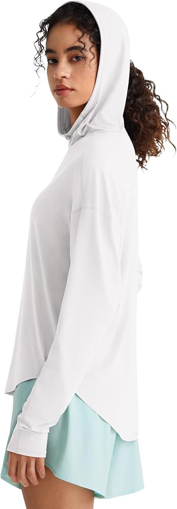 G4Free UV Hoodie Women Long Sleeve UPF 50+ Shirts Sun Protection Loose Fit Hiking Tops with Thumb... | Amazon (US)