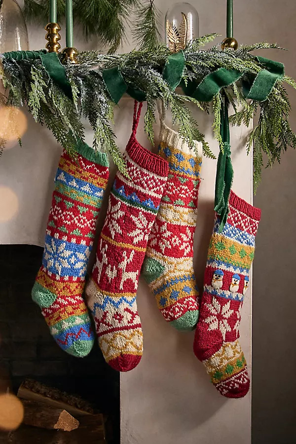 Nordic Knit Stocking | Anthropologie (US)