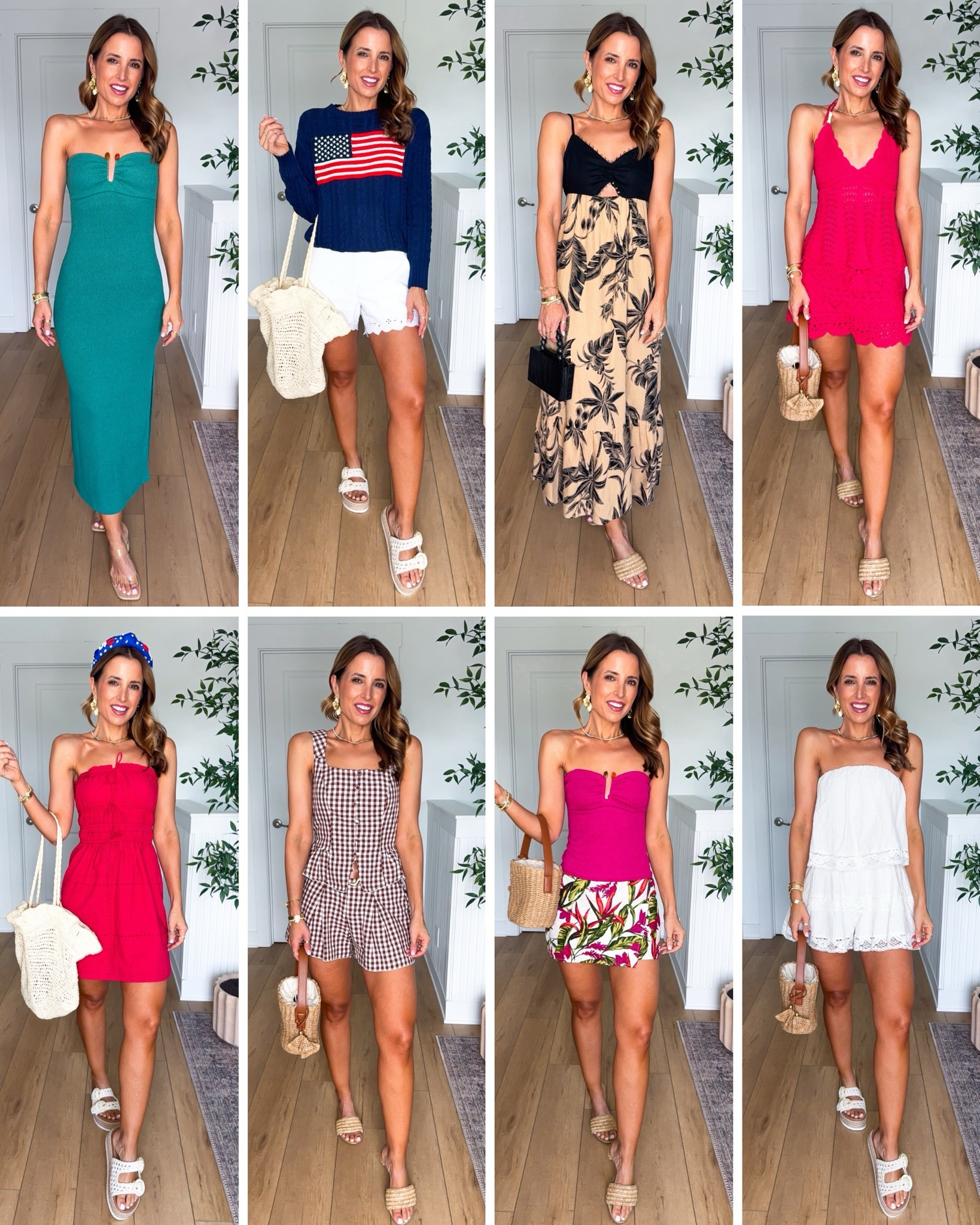 New arrivals at Target! Summer outfits. Resort wear. Vacation outfits. Summer outfits. Dinner date. Beach vacation. Cruise outfits. Festival outfits. Country concert outfits. Date night outfit. 4th of July outfits. Memorial Day weekend. BBQ outfits. 
#1: XS - runs a little big and a lot of you could size down
#2: XS 
#3: XS in both 
#4: XXS
#5: XXS in top and XS in skirt
#6: XS in top and shorts - runs big so consider sizing down
#7: XXS in sweater and XS in shorts (could size down in shorts if in-between)
#8: XXS #LTKFestival


#LTKootd #LTKSwim #LTKTravel