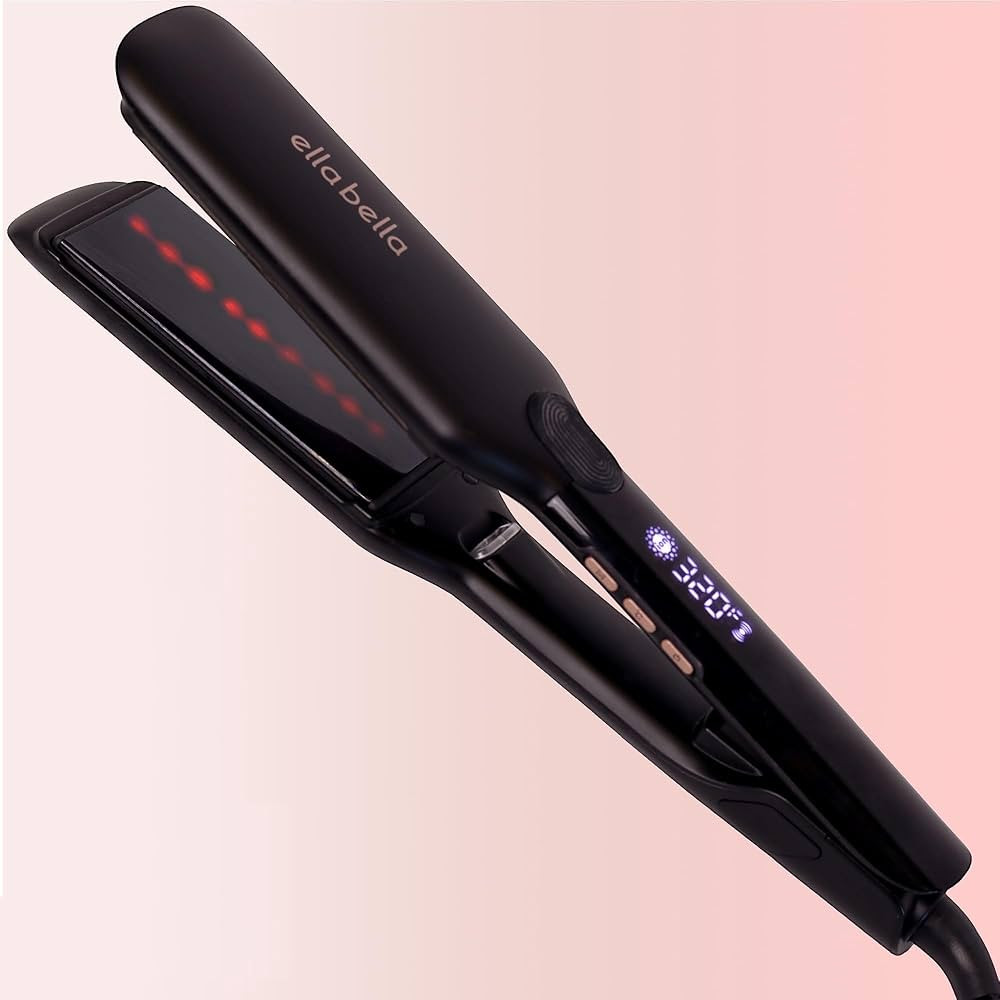 ELLA BELLA® Titanium Flat Iron Hair Straightener (with Infrared) • Professional Straightening ... | Amazon (US)