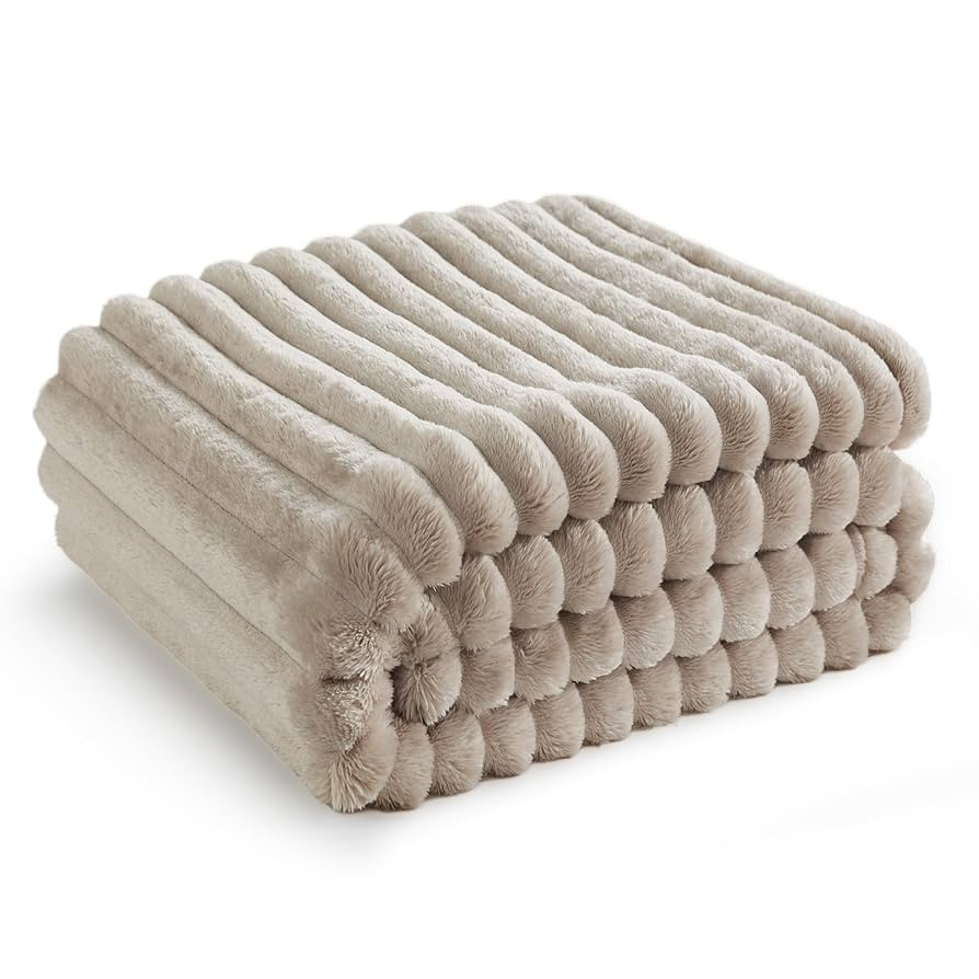 Bedsure GentleSoft Beige Throw Blanket for Couch - Cozy Soft Blankets for Women, Cute Small Fleec... | Amazon (US)